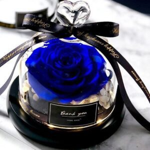 mini blue preserved rose