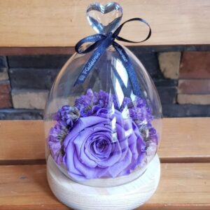 blue mini preserved rose