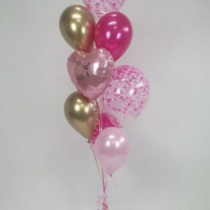 gold with pinks