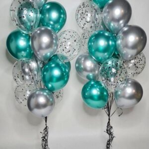 green and silver set